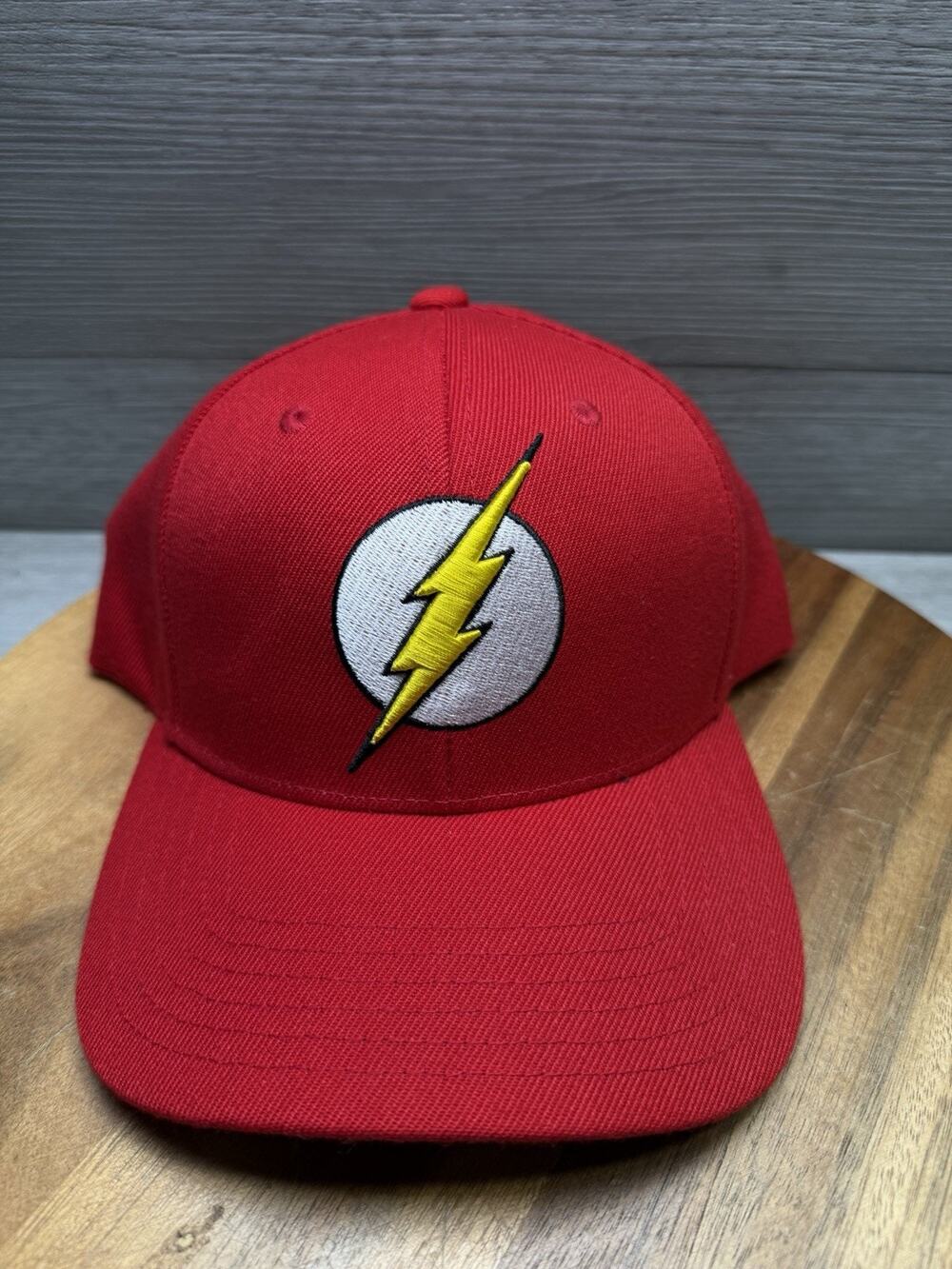 The Flash Hat DC Comics Superhero Red Logo Justice League Hook And Loop